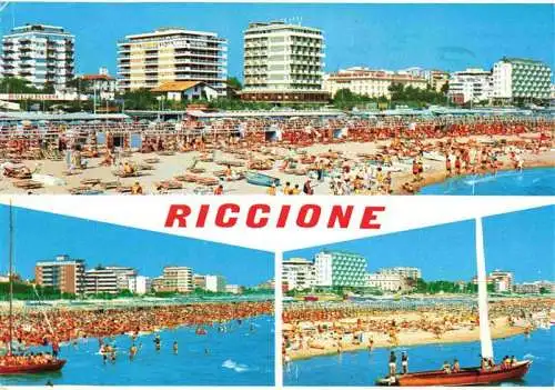 AK / Ansichtskarte 73969343 Riccione_Rimini_IT Panorama Strand Hotels