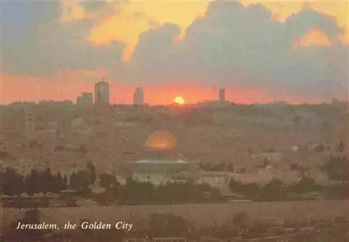 AK / Ansichtskarte  Jerusalem__Yerushalayim_Israel The Golden City seen from Mount of Olives sunset