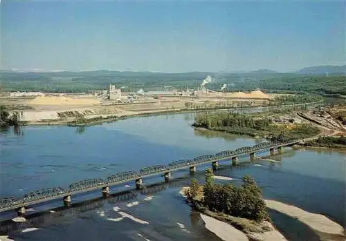 AK / Ansichtskarte 73969406 Prince_George_British_Columbia Bird's eye view Industry Oil Refinery Pulp Mills Fraser and Nechako Rivers