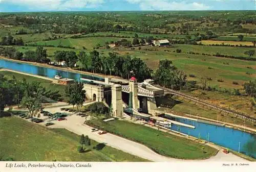 AK / Ansichtskarte  Peterborough_Ontario_Canada World's highest lift locks Trent Canal Kawarthe Lakes Vacation Wonderland aerial view