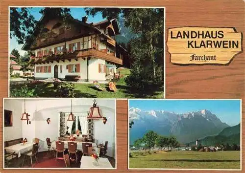 AK / Ansichtskarte 73969425 Farchant Landhaus Klarwein Panorama Alpen