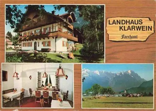 AK / Ansichtskarte 73969426 Farchant Landhaus Klarwein Panorama Alpen