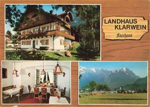 AK / Ansichtskarte  Farchant Landhaus Klarwein Panorama Alpen