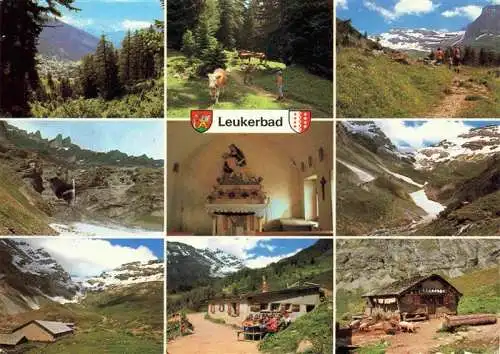 AK / Ansichtskarte  Leukerbad_Loueche-les-Bains_VS Landschaftspanorama Wanderweg Clavinenalp Almabtrieb Fluhalp Majingalp