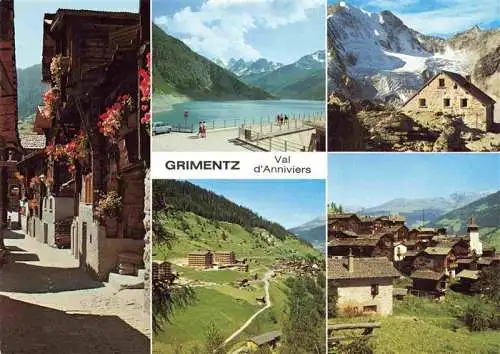 AK / Ansichtskarte  Grimentz_VS Teilansichten Panorama See Alpen Gletscher Berghaus