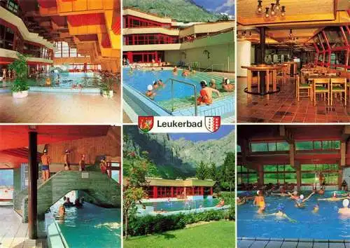 AK / Ansichtskarte  Leukerbad_Loueche-les-Bains_VS Badecenter Hallenbad Freibad Restaurant