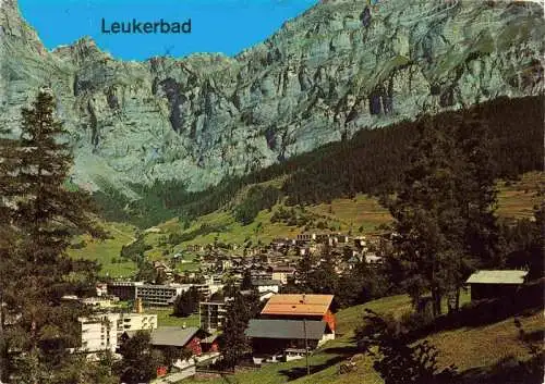 AK / Ansichtskarte  Leukerbad_Loueche-les-Bains_VS Panorama Blick gegen Gemmipass
