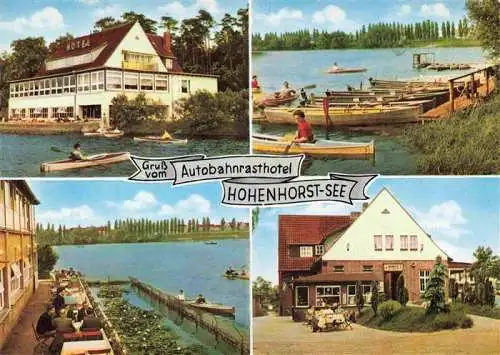 AK / Ansichtskarte 73969481 Lehrte_Hannover Autobahn-Raststaette Hohenhorst-See Bootsanleger