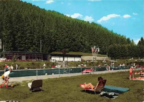 AK / Ansichtskarte 73969493 St_Blasien Freibad mit Café Kurort im Schwarzwald