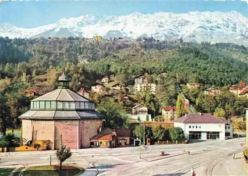 AK / Ansichtskarte  INNSBRUCK_Tirol_AT Rundgemaelde mit Hungerburgbahn und Nordkette