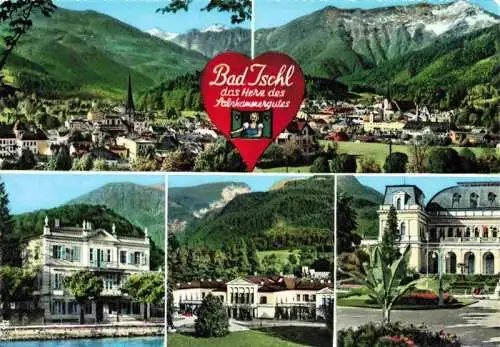 AK / Ansichtskarte 73969528 Bad_Ischl_Salzkammergut_AT Panorama mit Dachstein und Zimnitz Leharvilla Kaiservilla Kurhaus