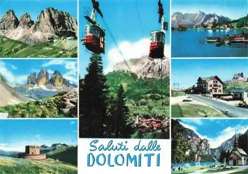 AK / Ansichtskarte 73969531 Dolomiti__Dolomiten_IT Passo Sella Tre Cime Lavaredo Ossario al Pordoi Cortina Misurina Falzarego Braies