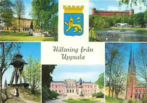 AK / Ansichtskarte  Uppsala_Upsala_Sweden Park Turm Schloss Kirche