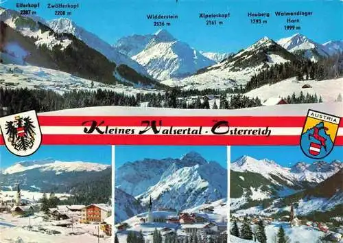 AK / Ansichtskarte 73969544 Kleinwalsertal_Vorarlberg_AT Panorama mit Elferkopf Zwoelferkopf Widderstein aelpeleskopf Heuberg Walmending