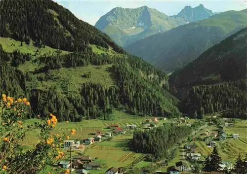 AK / Ansichtskarte 73969576 Bach_Lechtal_Tirol_AT Panorama mit Saxerwand und Freispitze