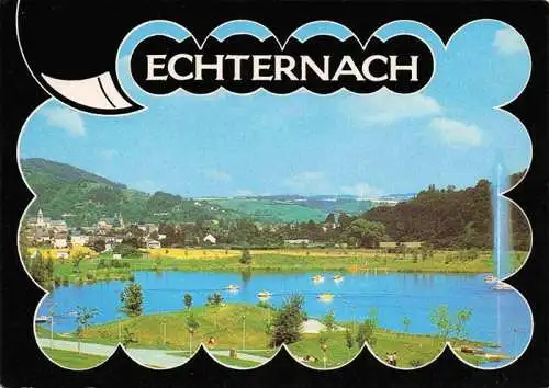AK / Ansichtskarte 73969587 Echternach_Luxembourg Vue panoramique avec lac