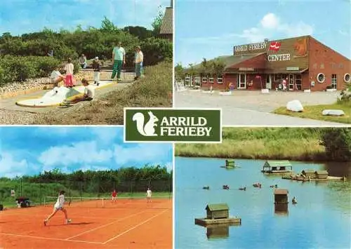 AK / Ansichtskarte 73969588 Toftlund Minigolf Arrild Ferieby Center Tennisplatz Schwanenteich