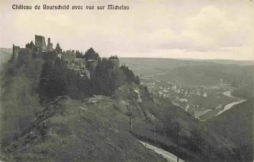 AK / Ansichtskarte  Bourscheid_Luxembourg Château de Bourscheid avec sur Michelau