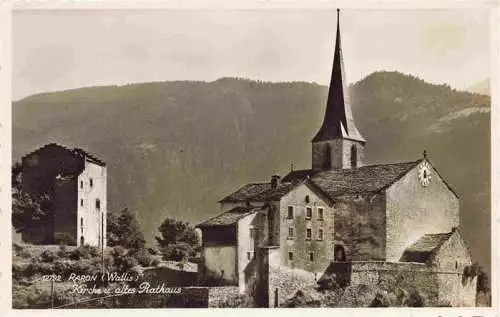 AK / Ansichtskarte  Raron_VS Kirche und altes Rathaus