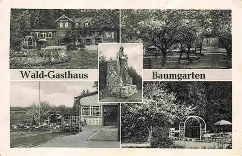 AK / Ansichtskarte  Bistensee_Schleswig-Holstein Waldgasthaus Baumgarten Denkmal Garten