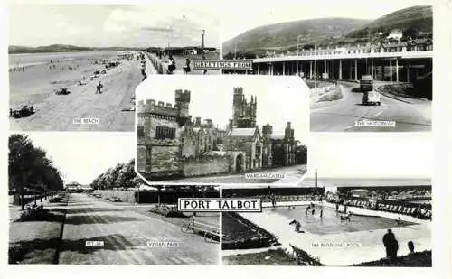 AK / Ansichtskarte  Port_Talbot_Wales_UK Beach Motorway Margam Castle Vivian Park Paddling Pool