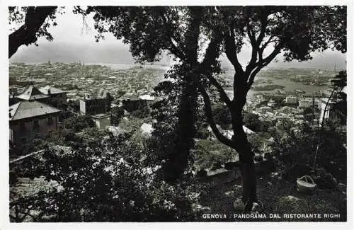 AK / Ansichtskarte  GENOVA_Genua_Liguria_IT Panorama dal Ristorante Righi