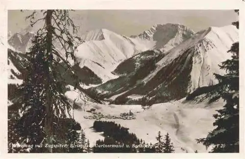 AK / Ansichtskarte  Berwang_Tirol_AT Panorama Blick gegen Zugspitze Wettersteingebirge Winterlandschaft