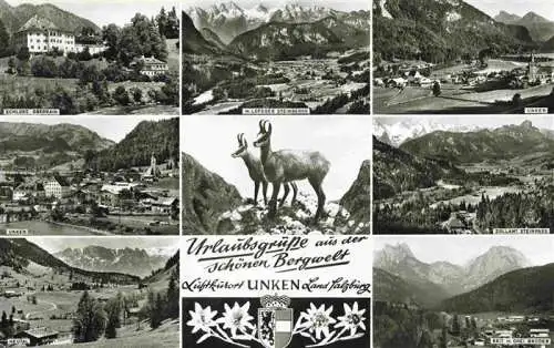 AK / Ansichtskarte 73969690 Unken_Salzburg_AT Schloss Loferer Steinberge Alpenpanorama