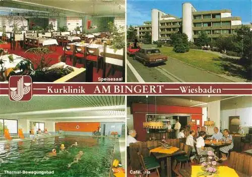 AK / Ansichtskarte 73969745 Wiesbaden Kurklinik am Bingert Speisesaal Thermal-Bewegungsbad Caféteria