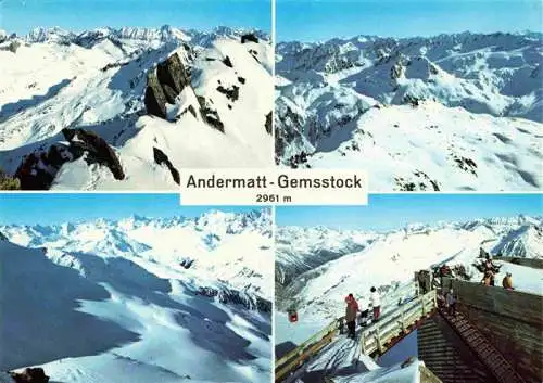 AK / Ansichtskarte  Andermatt_UR Gipfelpanorama Buendner Alpen Urner Alpen Bergstation Fernsicht