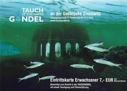 AK / Ansichtskarte 73969762 ZINNOWITZ_Ostseebad Tauch-Gondel