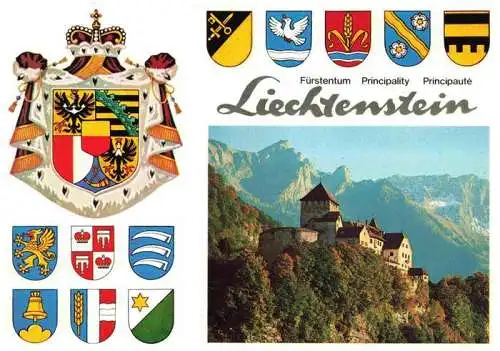 AK / Ansichtskarte 73969769 Vaduz_Liechtenstein_FL Schloss Wappen Krone