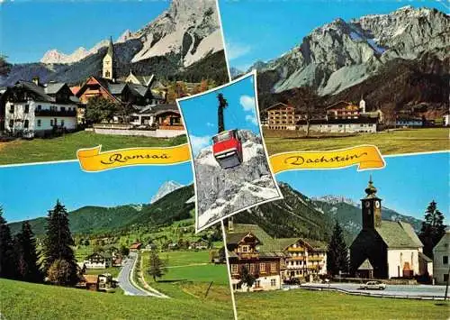AK / Ansichtskarte 73969772 Ramsau_am_Dachstein_Schladming_Obersteiermark_AT Teilansichten Ferienort Ramsau Kulm Seilbahngondel Gletscherbahn