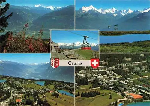 AK / Ansichtskarte  Crans-Montana_VS Luftaufnahmen Bergbahn Bergsee Alpenpanorama