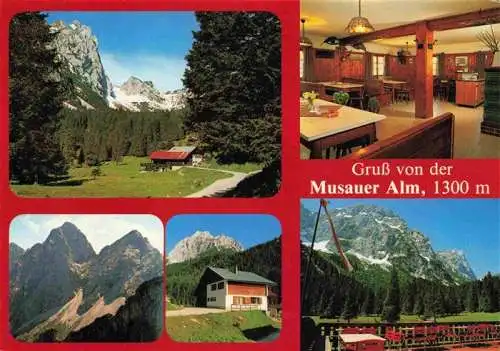 AK / Ansichtskarte  Reutte_Tirol_AT Musauer Alm Gastraum Landschaft Alpen