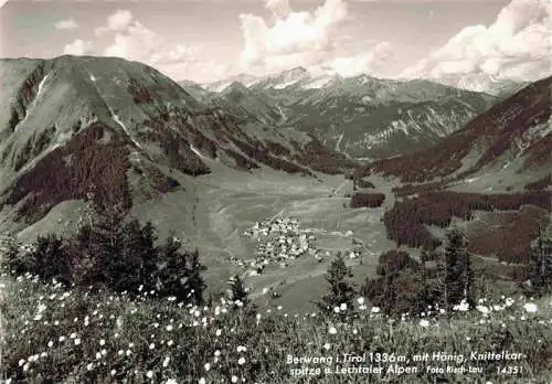AK / Ansichtskarte 73969866 Berwang_Tirol_AT Panorama mit Hoenig Knittelkarspitze Lechtaler Alpen