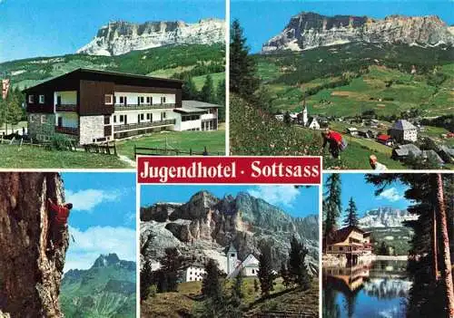 AK / Ansichtskarte 73969924 La_Villa__Val_Badia_Gadertal_Suedtirol_IT Jugendhotel Sottsass Panorama Bergwelt Bergsee Alpen