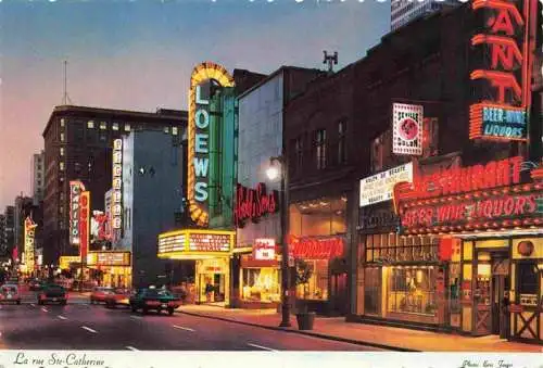 AK / Ansichtskarte  Montreal__Quebec_Canada St. Catherine Street at night