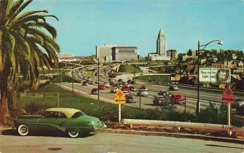 AK / Ansichtskarte 73969949 LOS_ANGELES_California_USA Civic Center from Hollywood Freeway