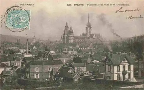 AK / Ansichtskarte  EVREUX_27_Eure Panorama de la Ville et de la Cathedrale
