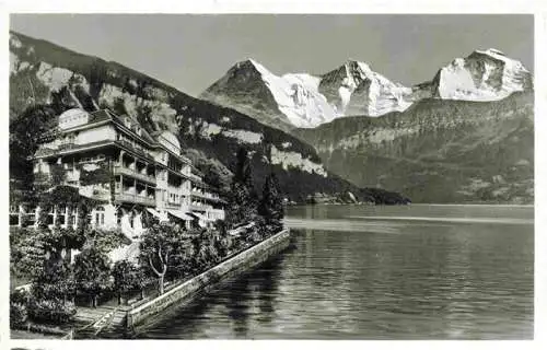 AK / Ansichtskarte  Gunten_Thunersee_BE mit Eiger Moench und Jungfrau