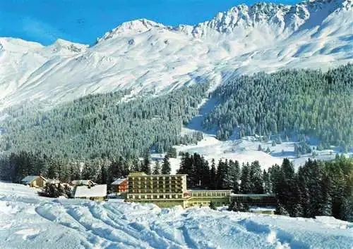 AK / Ansichtskarte  Valbella__Lenzerheide_GR mit Posthotel gegen Rothornkette Winterpanorama