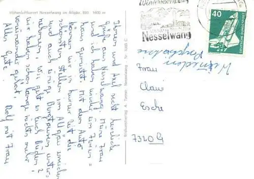 AK / Ansichtskarte  Nesselwang_Allgaeu_Bayern Ortsansicht div Alpenflora