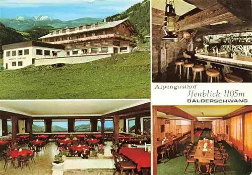 AK / Ansichtskarte  Balderschwang Alpengasthof Ifenblick Bar Gastraum Kegelbahn