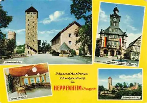 AK / Ansichtskarte 73970085 Heppenheim_Bergstrasse Starkenburg Rathaus Jugendherberge Speiseraum