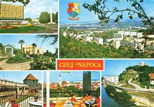 AK / Ansichtskarte  Cluj-Napoca_Klausenburg_Kolozsvar Hotel Napoca Gradina botanica Vedere panoramica Bastionul croitorilor Vedere de pe terasa hotelului Napoca Cetatuia