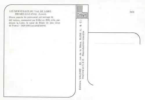 AK / Ansichtskarte  Briare-le-Canal_45_Loiret Le Pont Canal de Briare Vue d'ensemble