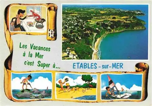 AK / Ansichtskarte  Etables-sur-Mer_22_Cotes-d_Armor La plage des Godelins Vue aerienne