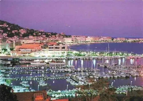 AK / Ansichtskarte  Cannes_06 Vue d'ensemble du port du Palais des Festivals et de la Croisette depuis le Suquet