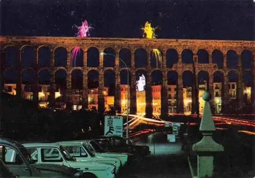 AK / Ansichtskarte  Segovia_ES Acueducto Fuegos Artificiales